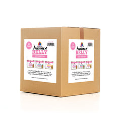 Etiquette Weruva Awesome Belly sur boite 6 oz, repérable pour planifier les repas.