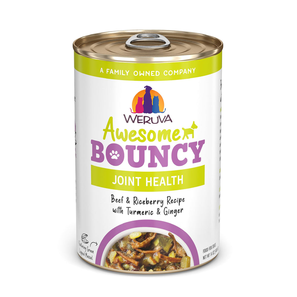Weruva Awesome Bouncy, emballage en boîte pratique pour les repas quotidiens.