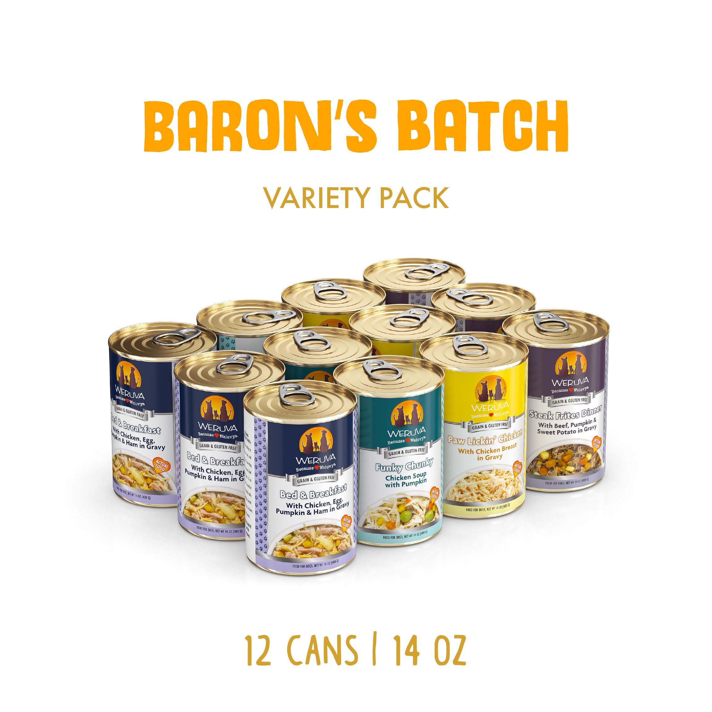 Weruva Baron's Batch Paw Lickin' Chicken 14oz: délicieuse option pour chiens gourmands.