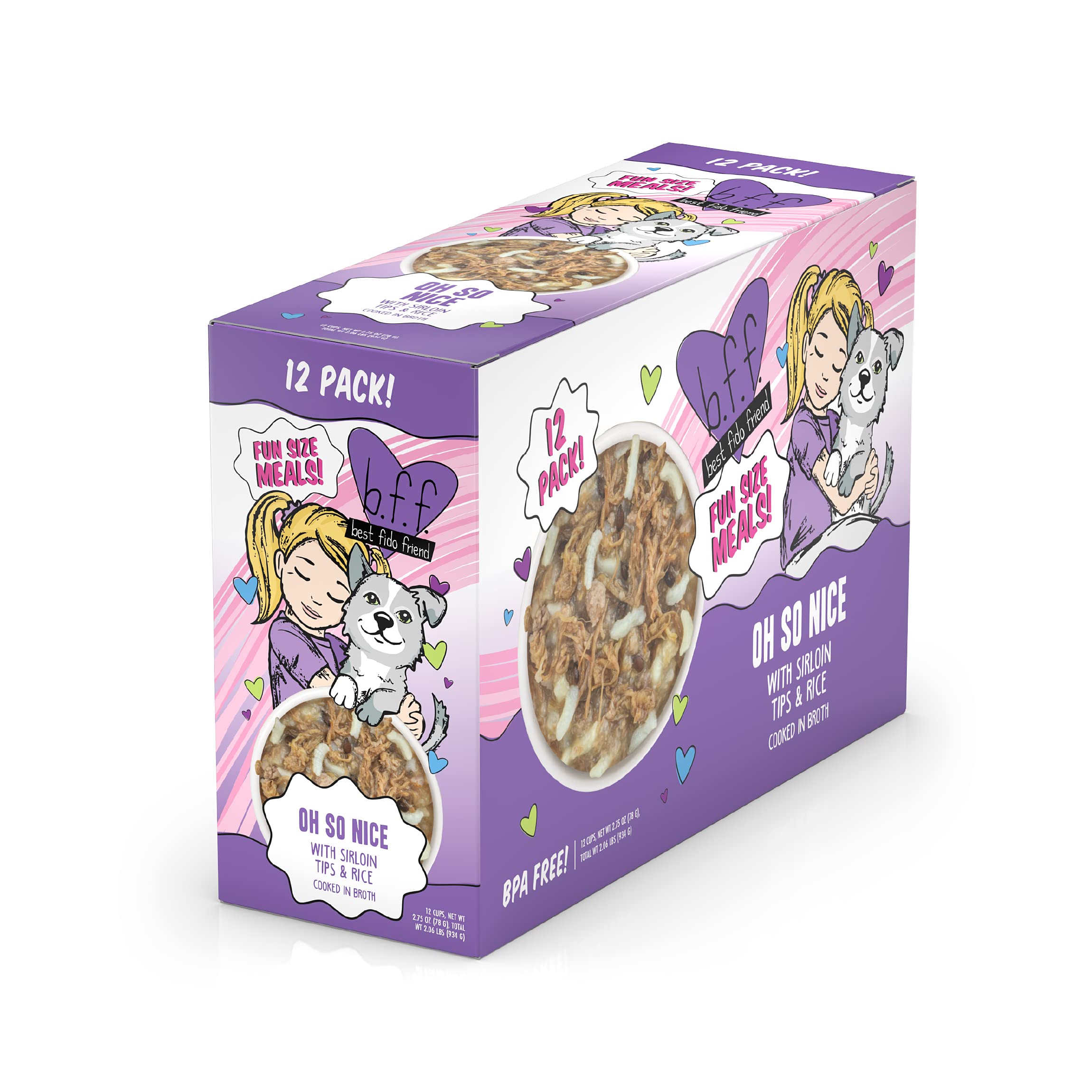 Portion pratique Weruva Best Fido Friend, tasse 2-75onces pour repas quotidiens.