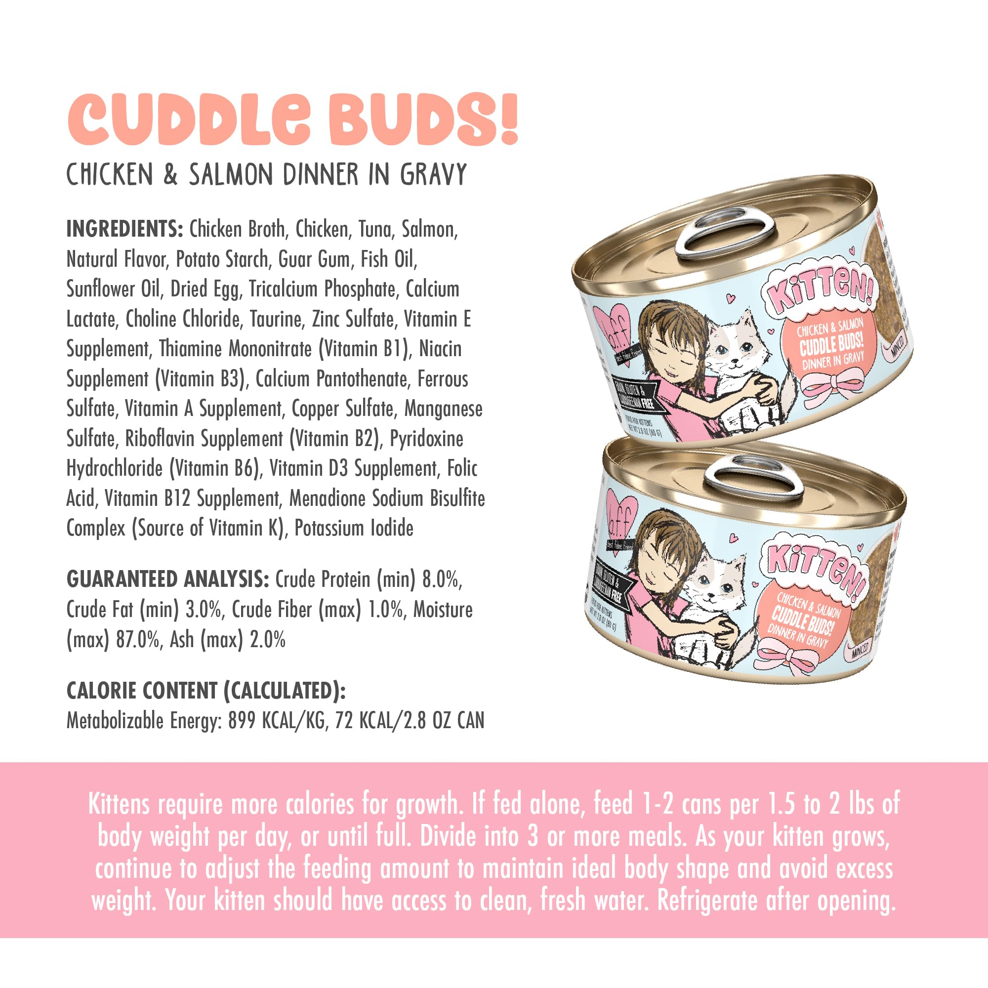 Weruva B.F.F. chaton Cuddle Buds, production conforme aux normes BRCGS.