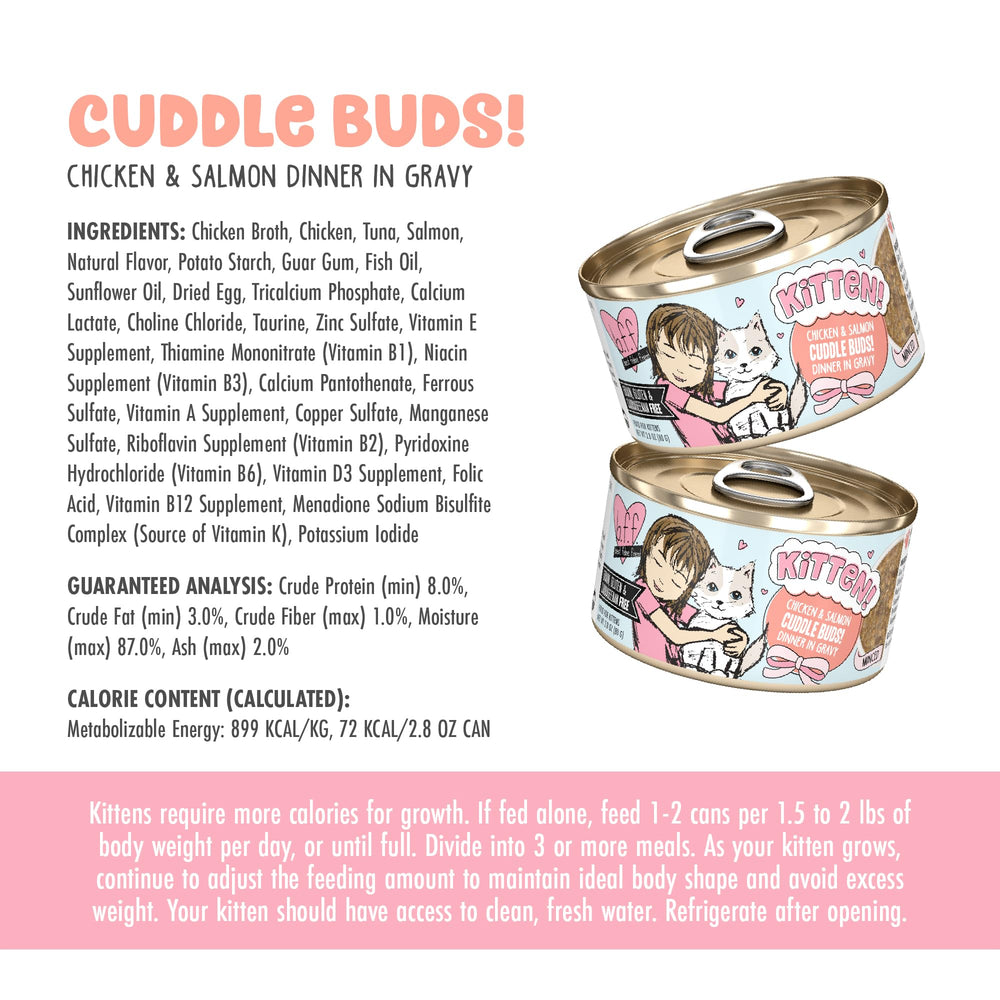 Weruva B.F.F. chaton Cuddle Buds, production conforme aux normes BRCGS.