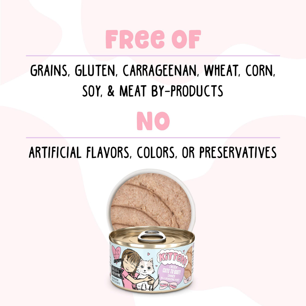 Purée Weruva Kitten sans colorants ni conservateurs, repas net.