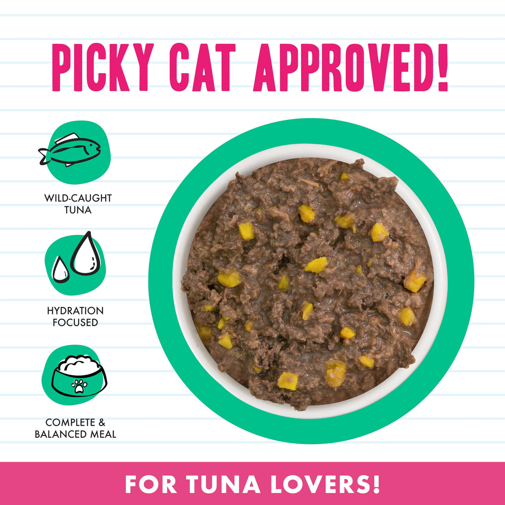 Weruva BFF Mince Thon Potiron Valentine en Jus — gourmandise riche pour chats.