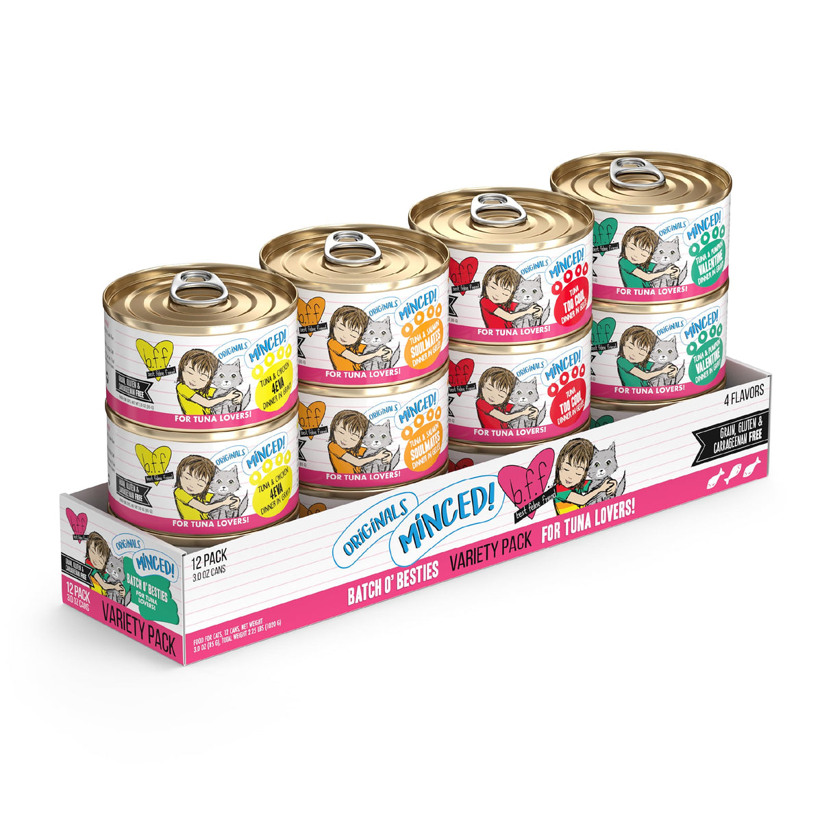 Weruva BFF Minced pack-shot pour chats, pack varié pratique.