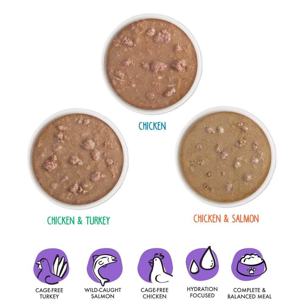 Weruva B.F.F. Oh My Gravy : portion pratique de 2,8 oz pour repas quotidiens.