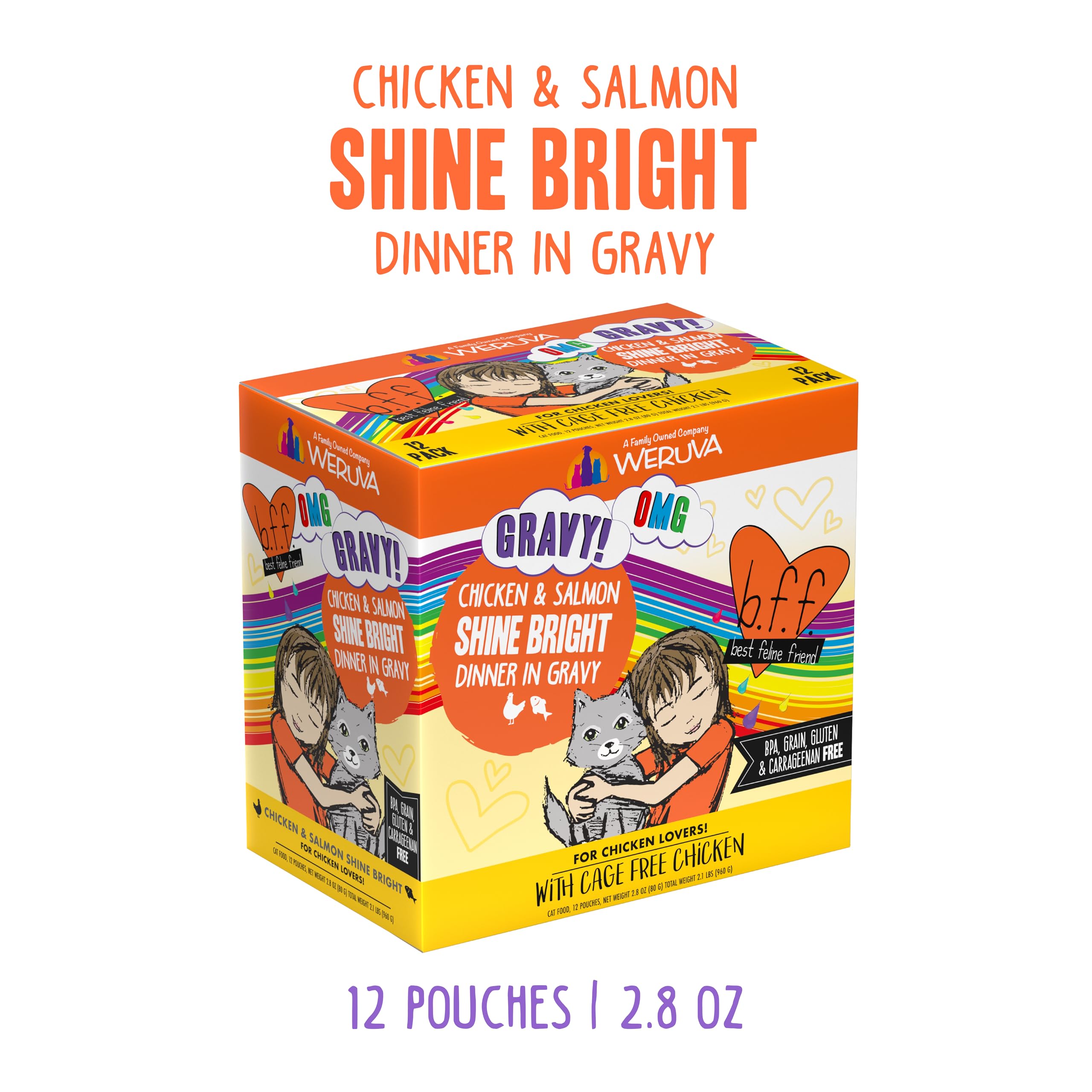 Jus onctueux Weruva B.F.F. OMG chat, sauce riche pour varier les textures.