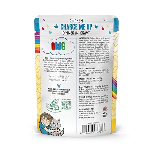 Weruva B.F.F. OMG: morceaux de poulet tendres pour texture agreable