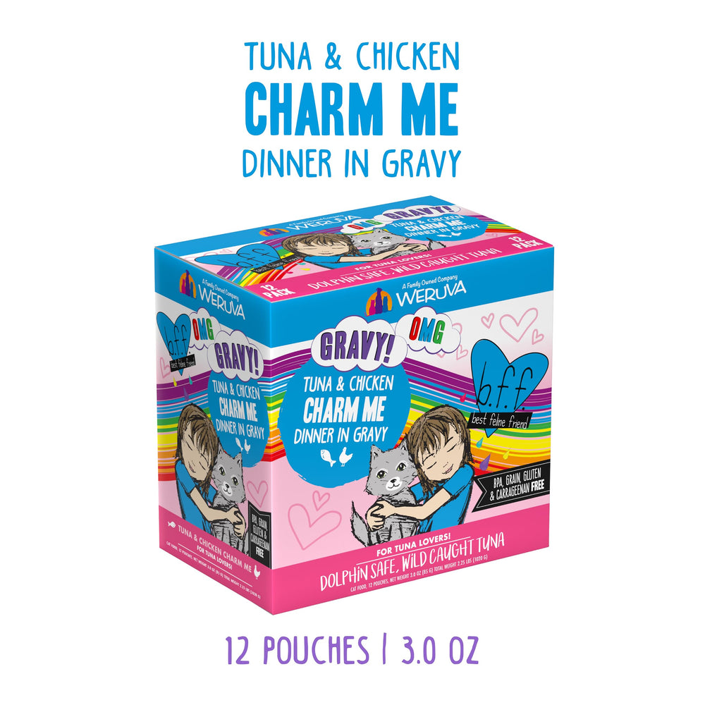 Weruva B.F.F. OMG poulet-thon-dans-sauce, saveur riche et hydratation.