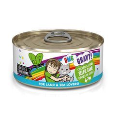 Weruva B.F.F. OMG: poulet et agneau dans sauce, repas humide savoureux pour chats.