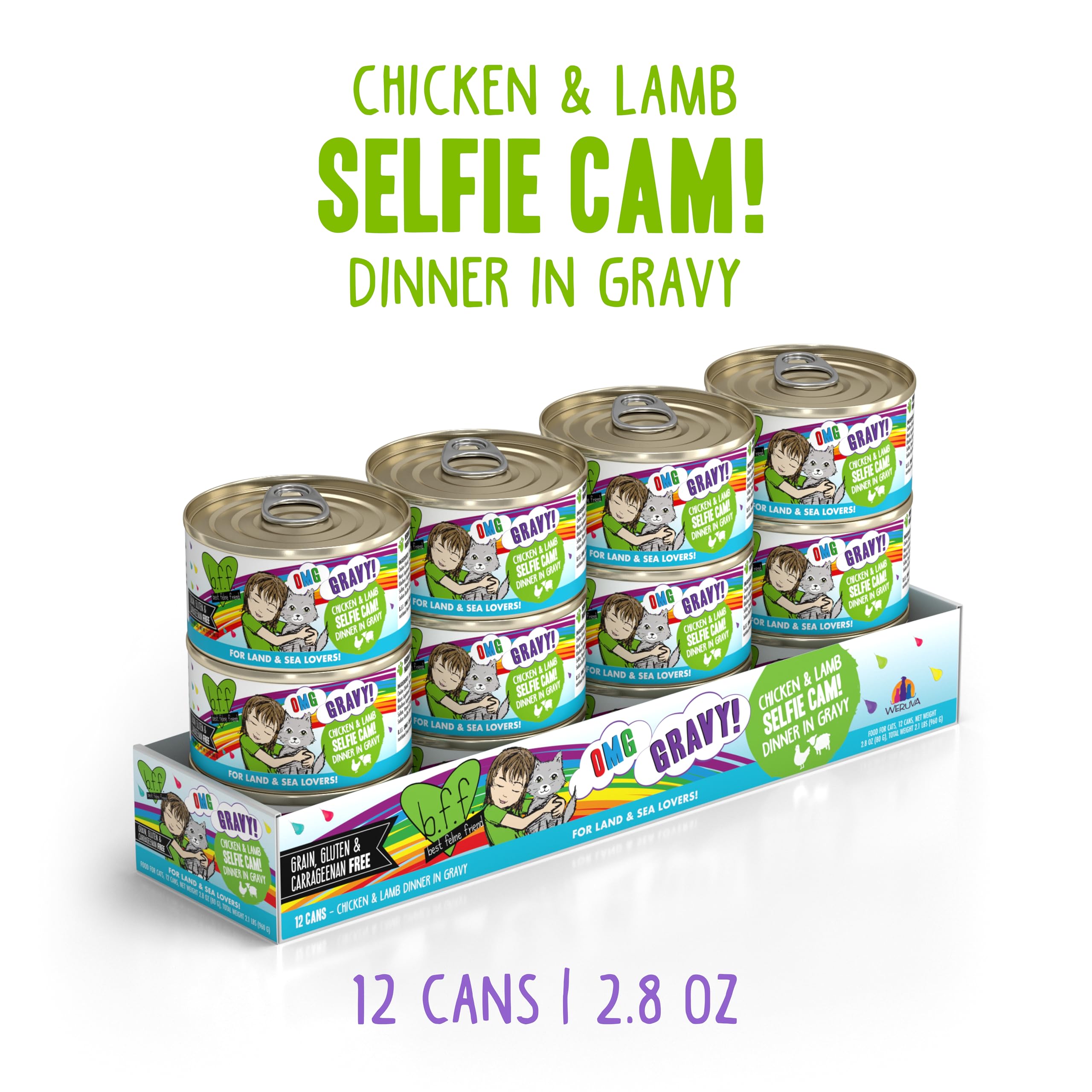 Weruva B.F.F. OMG poulet et agneau en sauce, goût riche