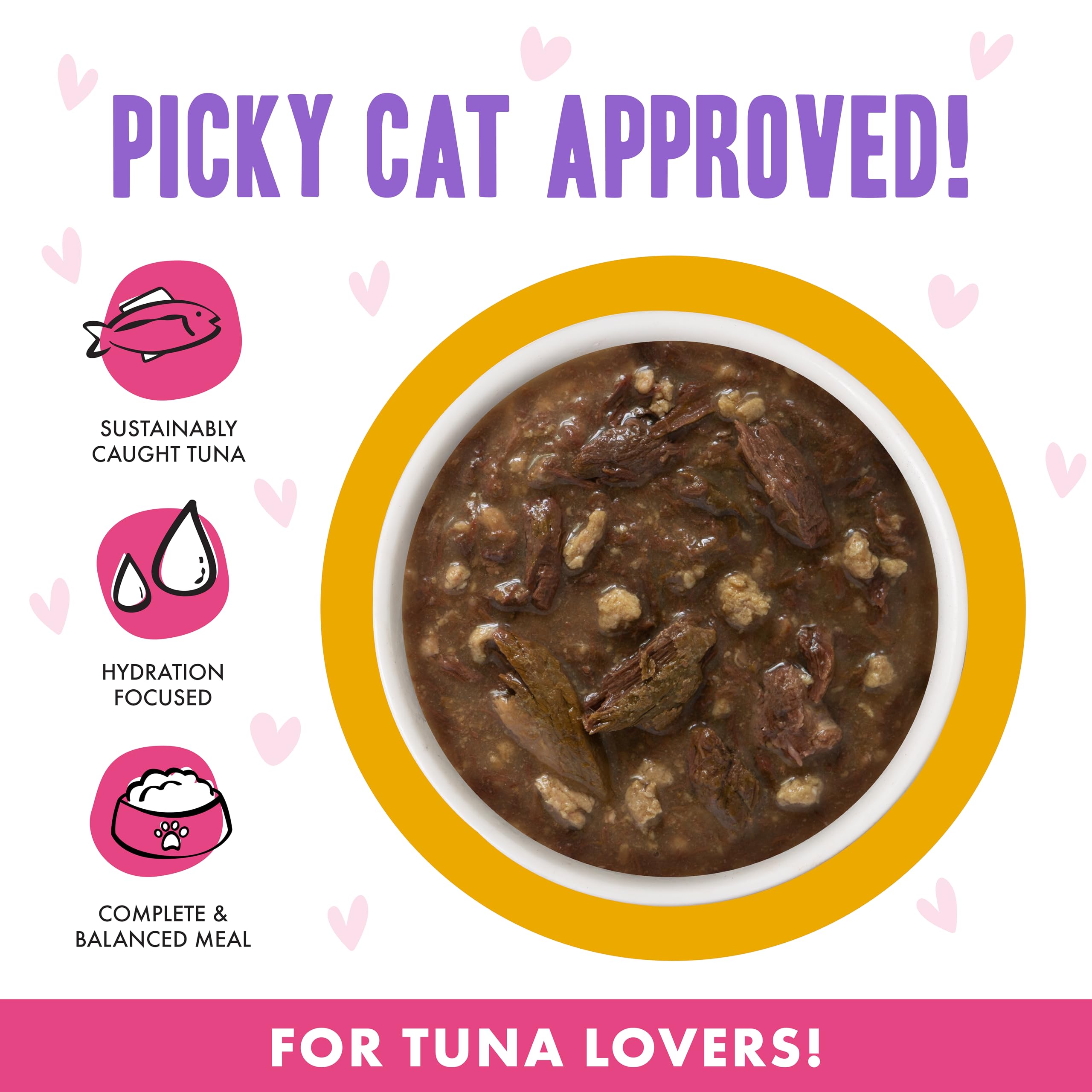 Weruva B.F.F. OMG sans céréales et sans gluten, option pour chats sensibles.