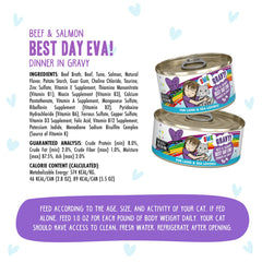 Weruva B.F.F. OMG sans cereales sans gluten, option naturelle et legere.
