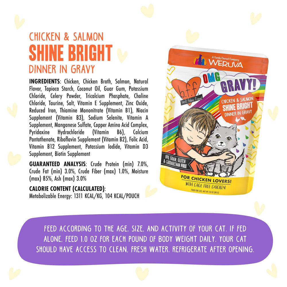 Weruva B.F.F. OMG chat sans gluten, choix adapté pour une alimentation sans gluten.