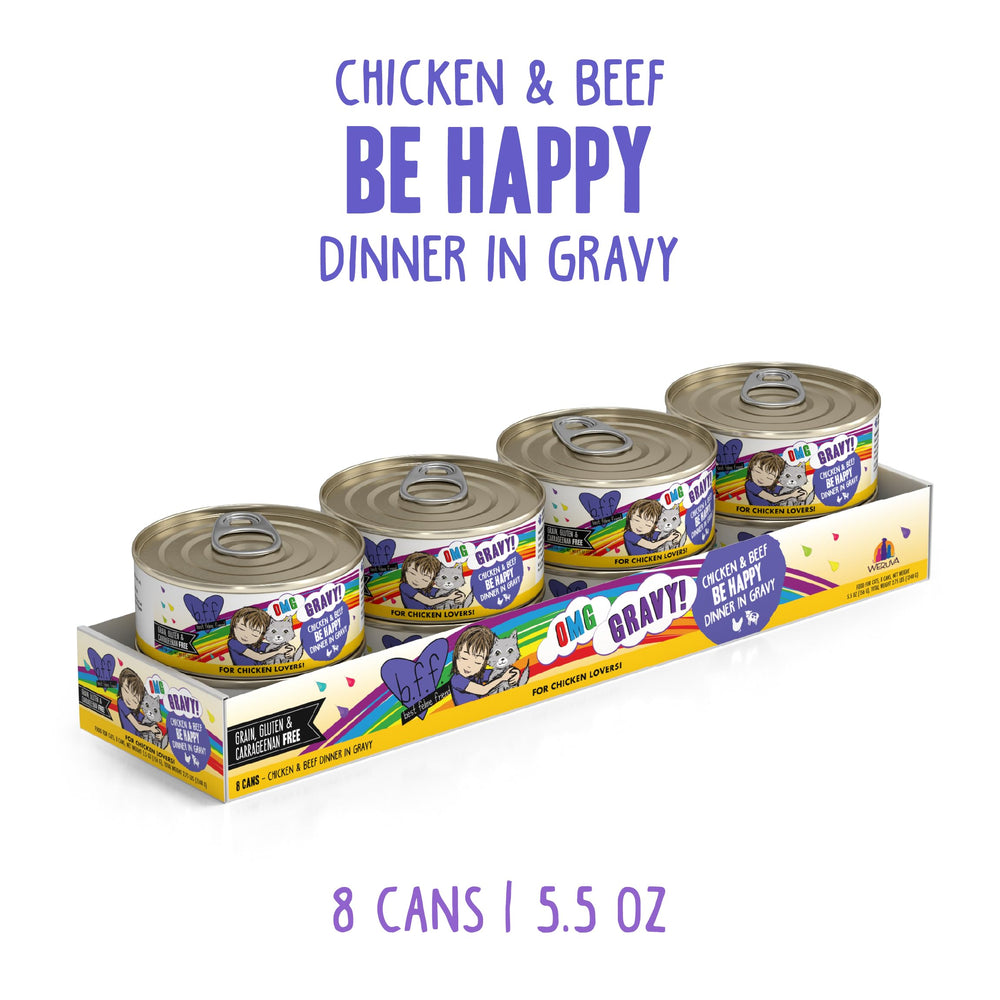 Weruva B.F.F. OMG: sauce riche avec morceaux tendres pour chat.