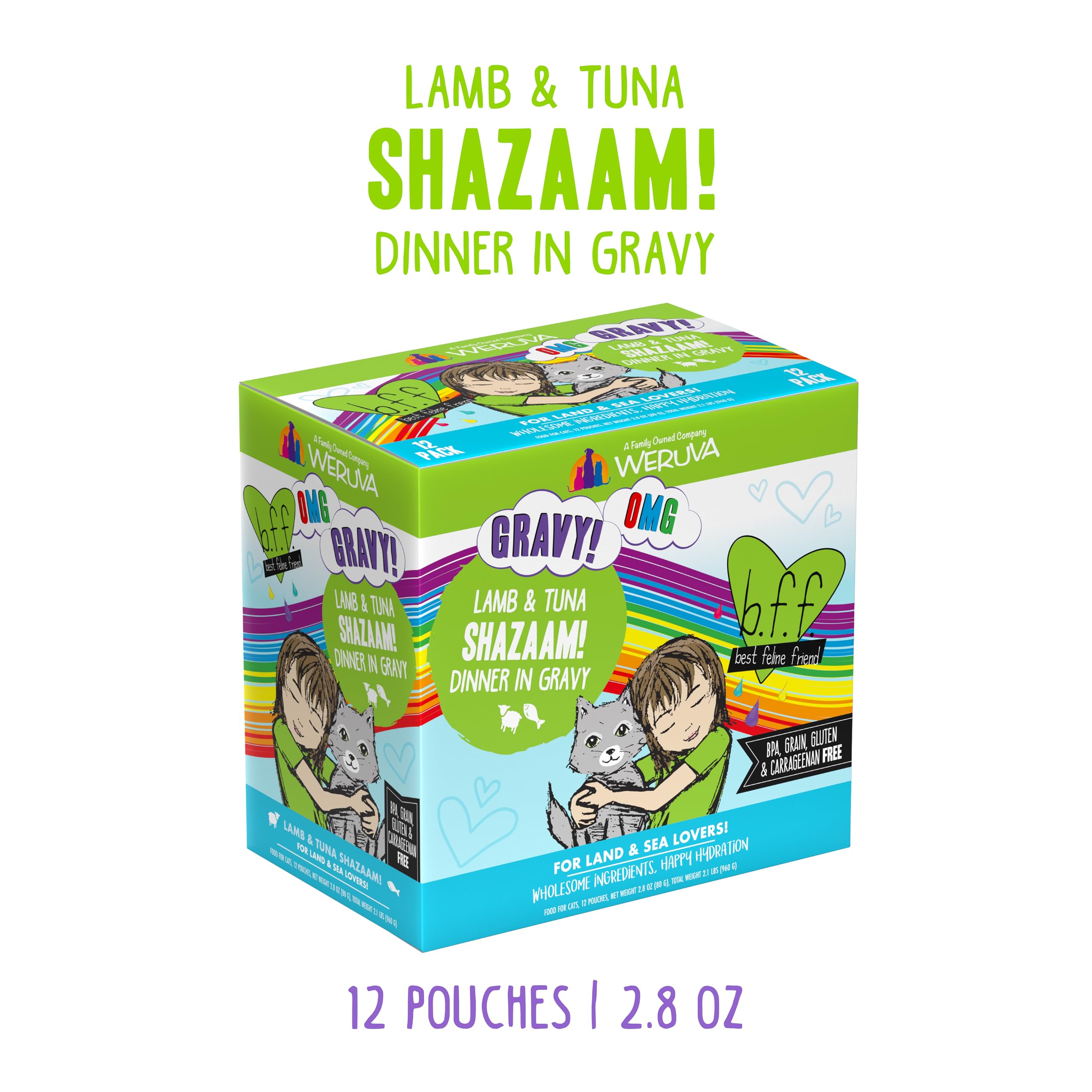 Weruva B.F.F OMG Shazaam – ingrédients agneau et thon de qualité.