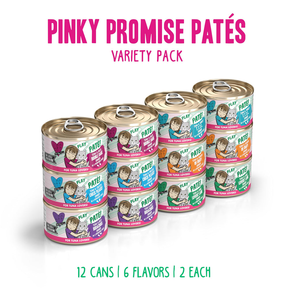 Pâté de fruits de mer Weruva B.F.F. Play, humidité élevée pour chat.