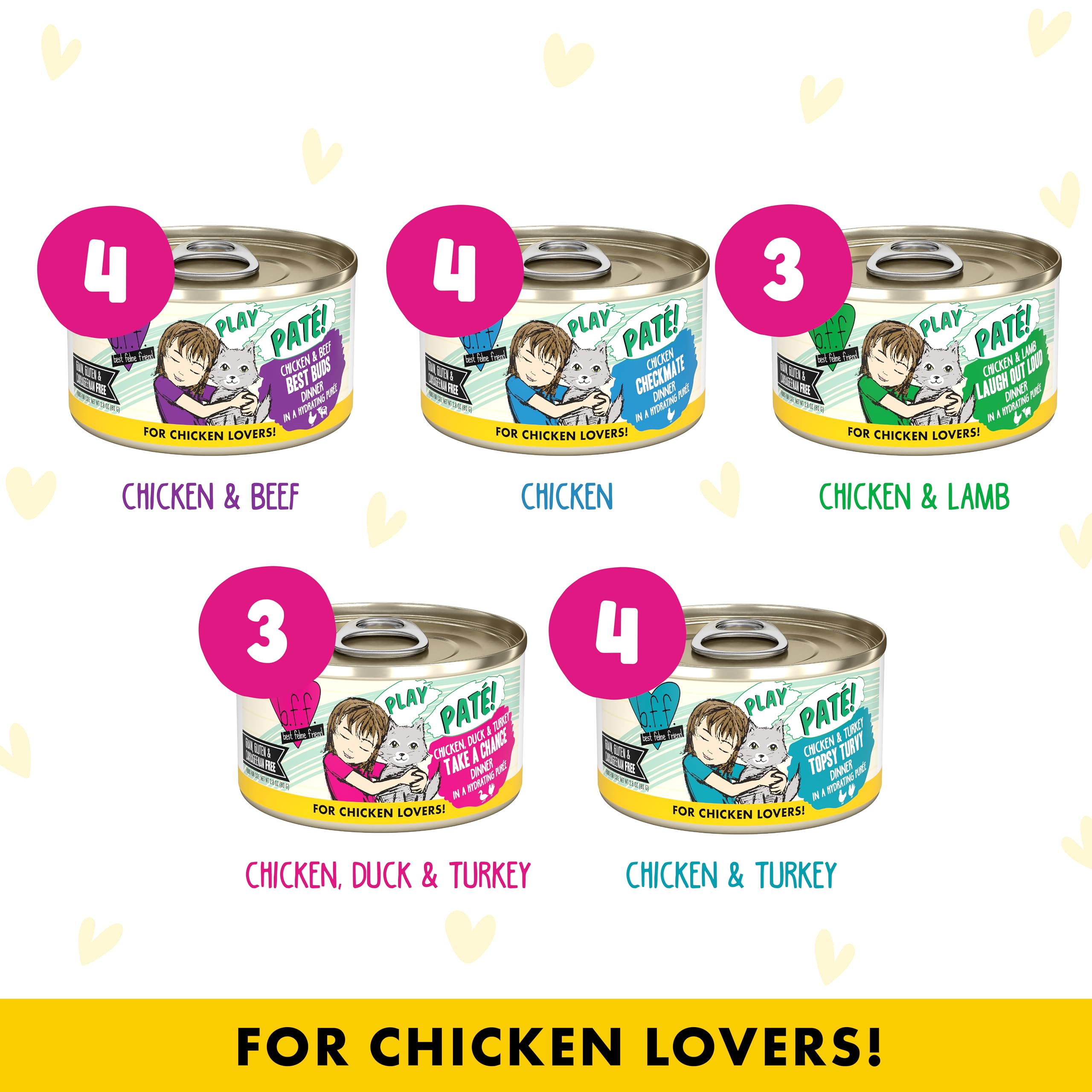 Chicken & Beef Best Buds pâté, saveur équilibrée pour rotation des menus