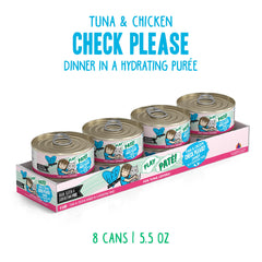 Pack8-boites Weruva B.F.F. Play, présentation pratique pour les repas quotidiens.