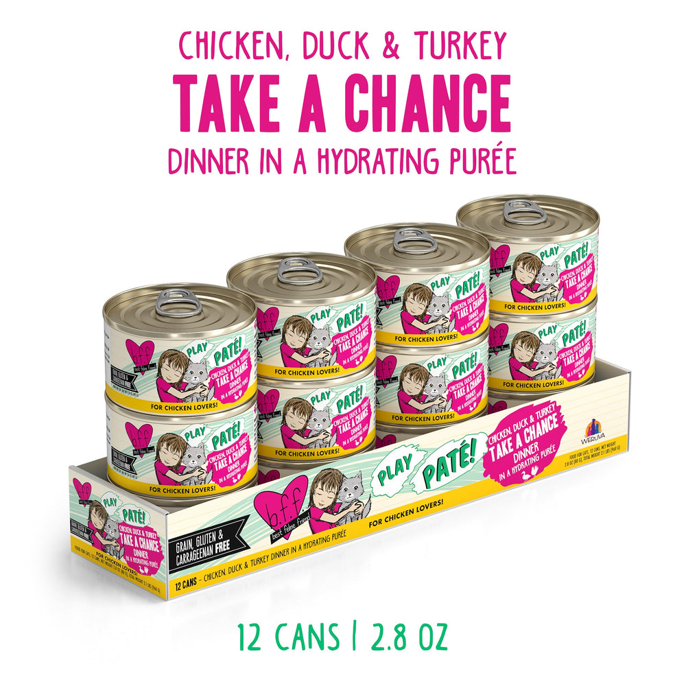 Pâté chat canard Weruva B.F.F. Play, texture veloutée appréciée.