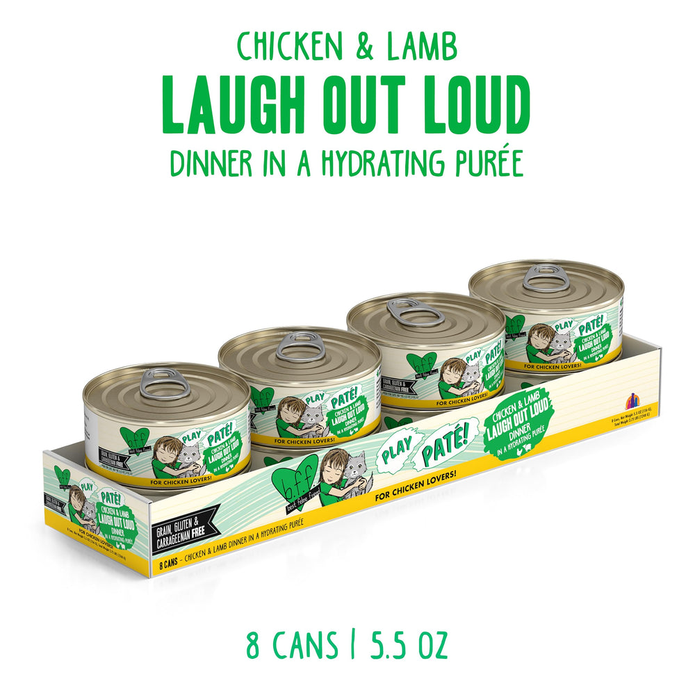 Weruva B.F.F. Play pâté chat, texture crème au poulet et agneau, appétit assuré
