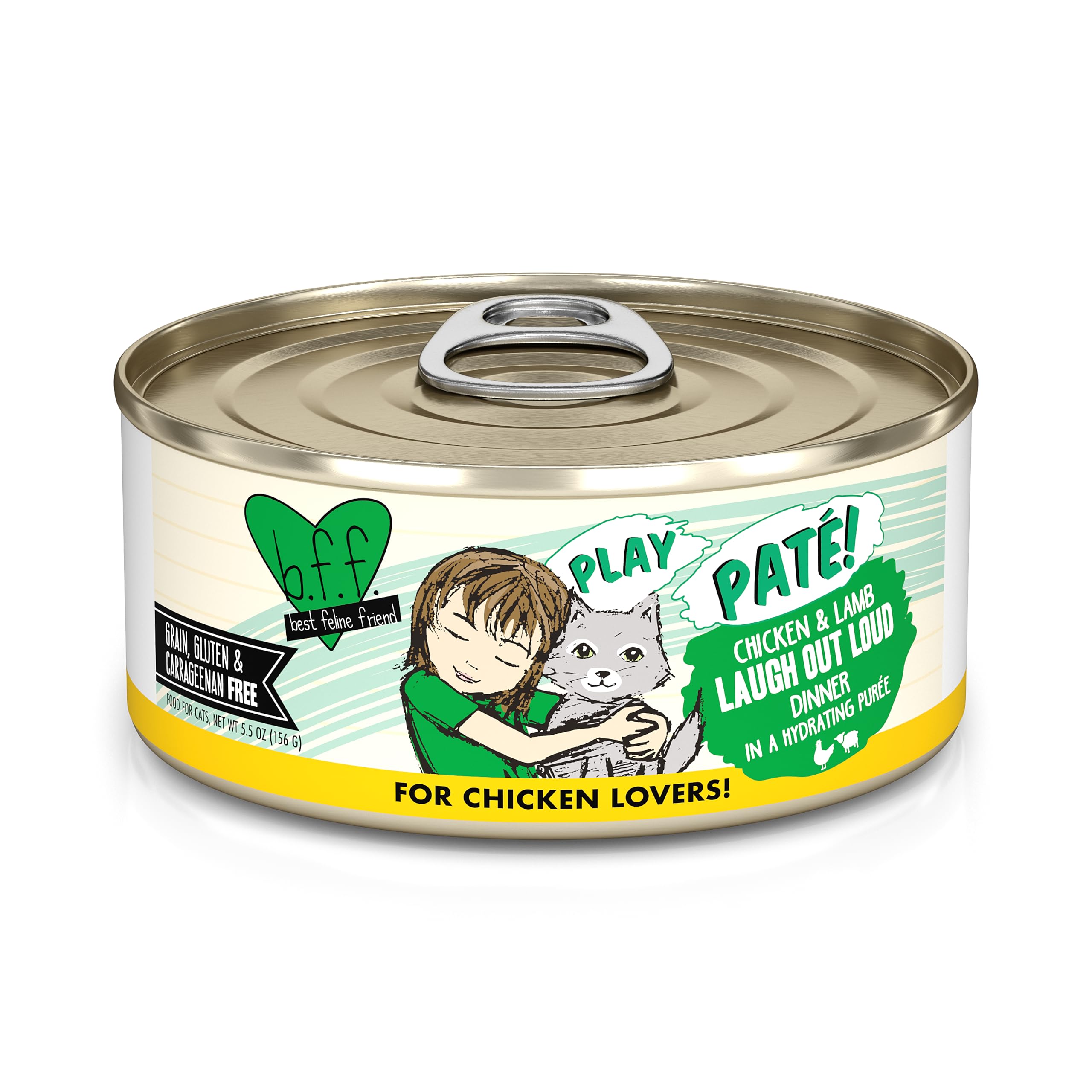 Weruva B.F.F. Play emballage pack8, pâté chat pratique pour repas quotidiens