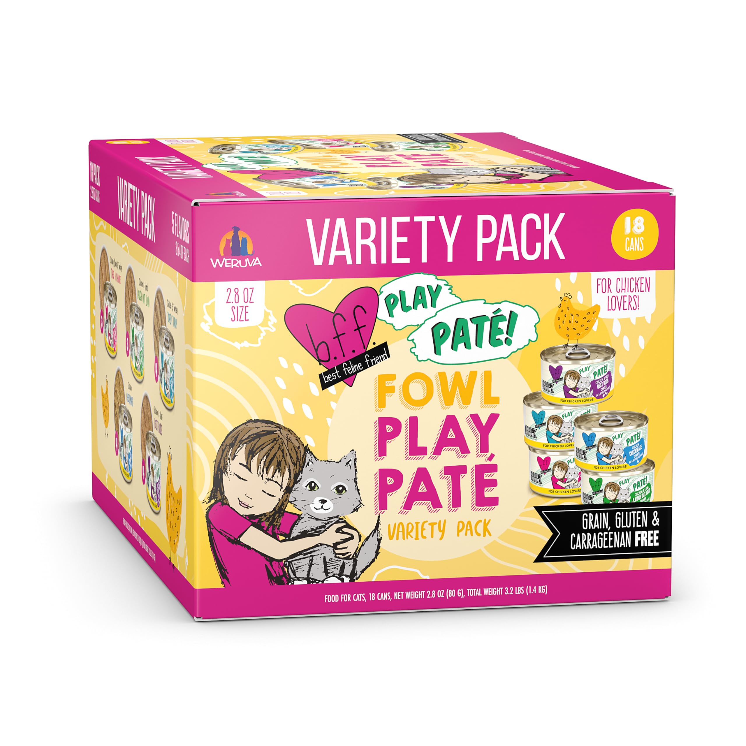 Weruva B.F.F. Play Paté Lovers Aw Yeah, emballage visible prêt à essayer