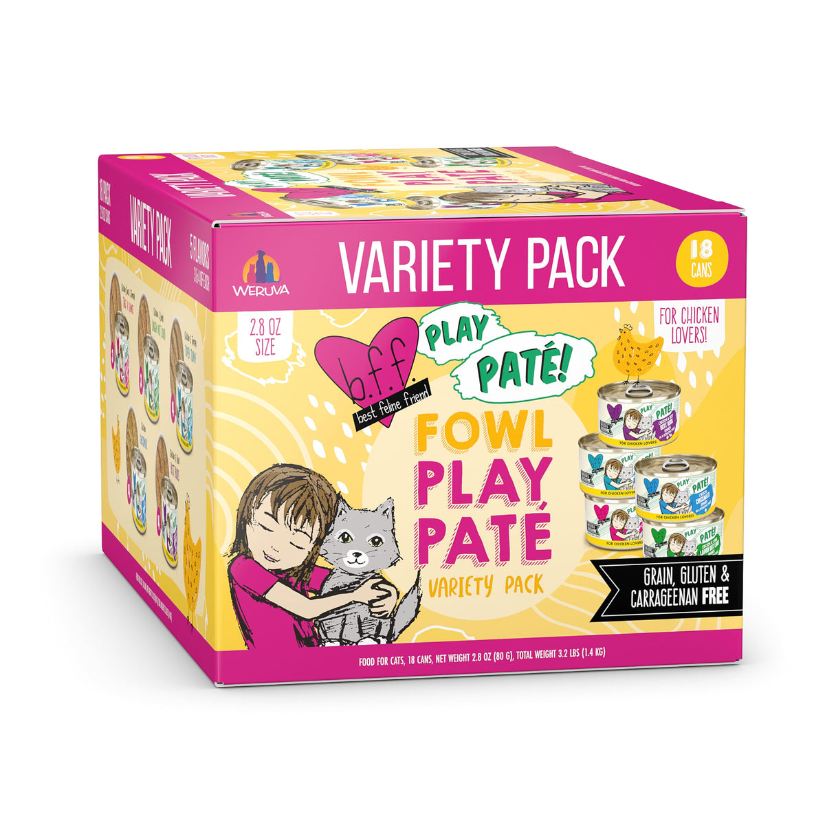 Weruva B.F.F. Play Paté Lovers Aw Yeah, emballage visible prêt à essayer
