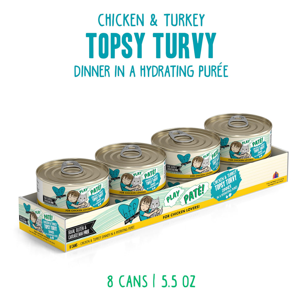 Weruva B.F.F. Play Pâté Lovers Aw Yeah – pâté humide, idéal pour chats actifs.