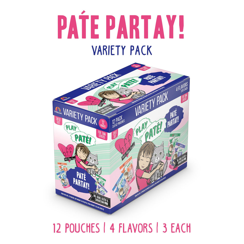 Pâté Partay Weruva B.F.F. Play, saveur thon poulet détente pour chat.
