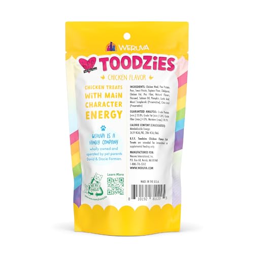 Friandise poulet et patate douce Weruva BFF Toodzies récompense savoureuse