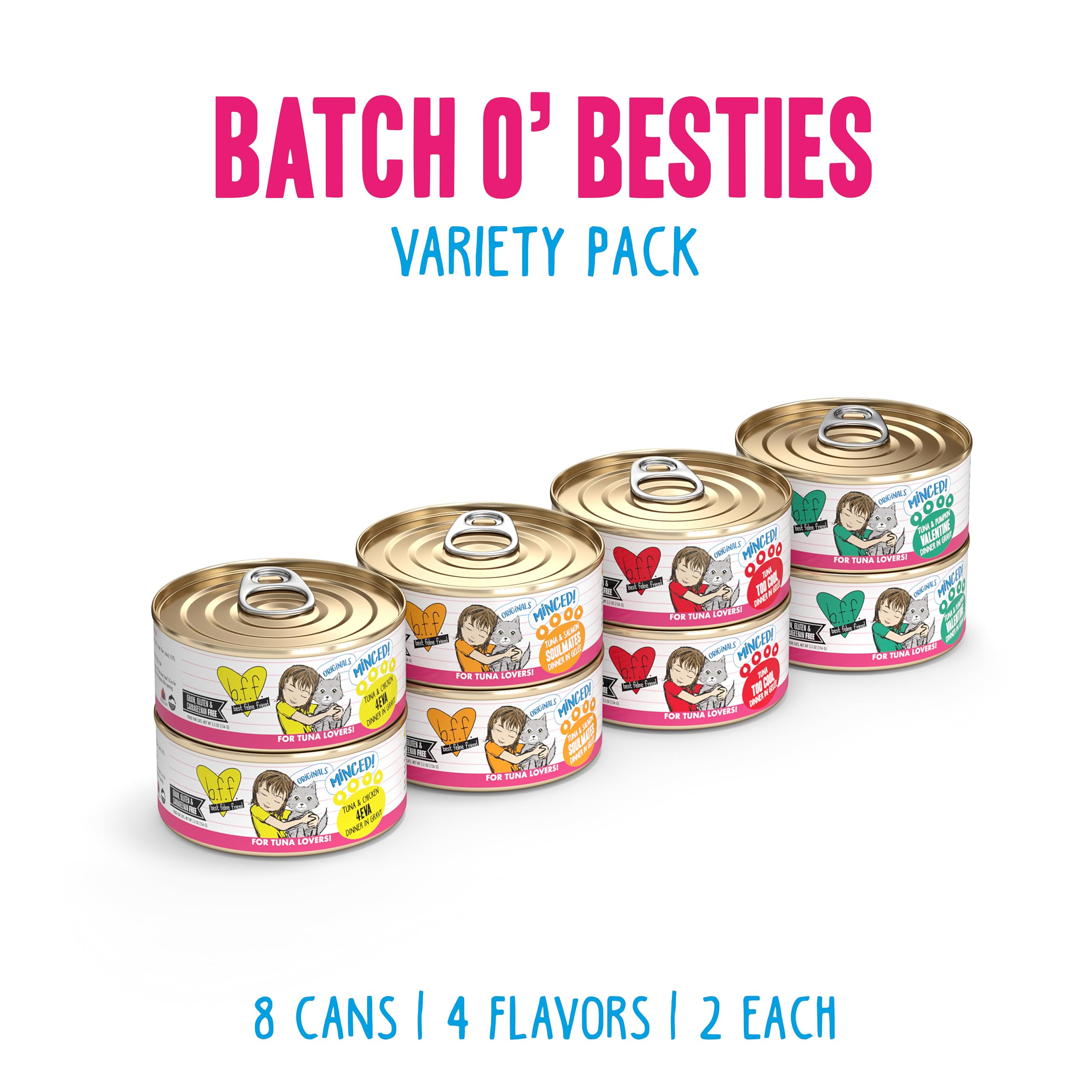 Variété BFF: quatre recettes pour chats exigeants et curieux.