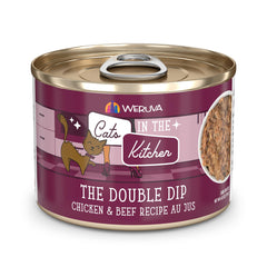 Weruva Cats in the Kitchen Double Dip: poulet et bœuf au jus, boîte 6oz.