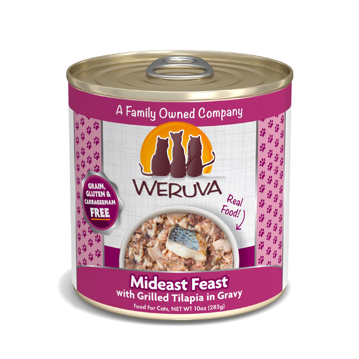 Weruva Classic Chat tilapia en sauce, portions savoureuses pour chat.