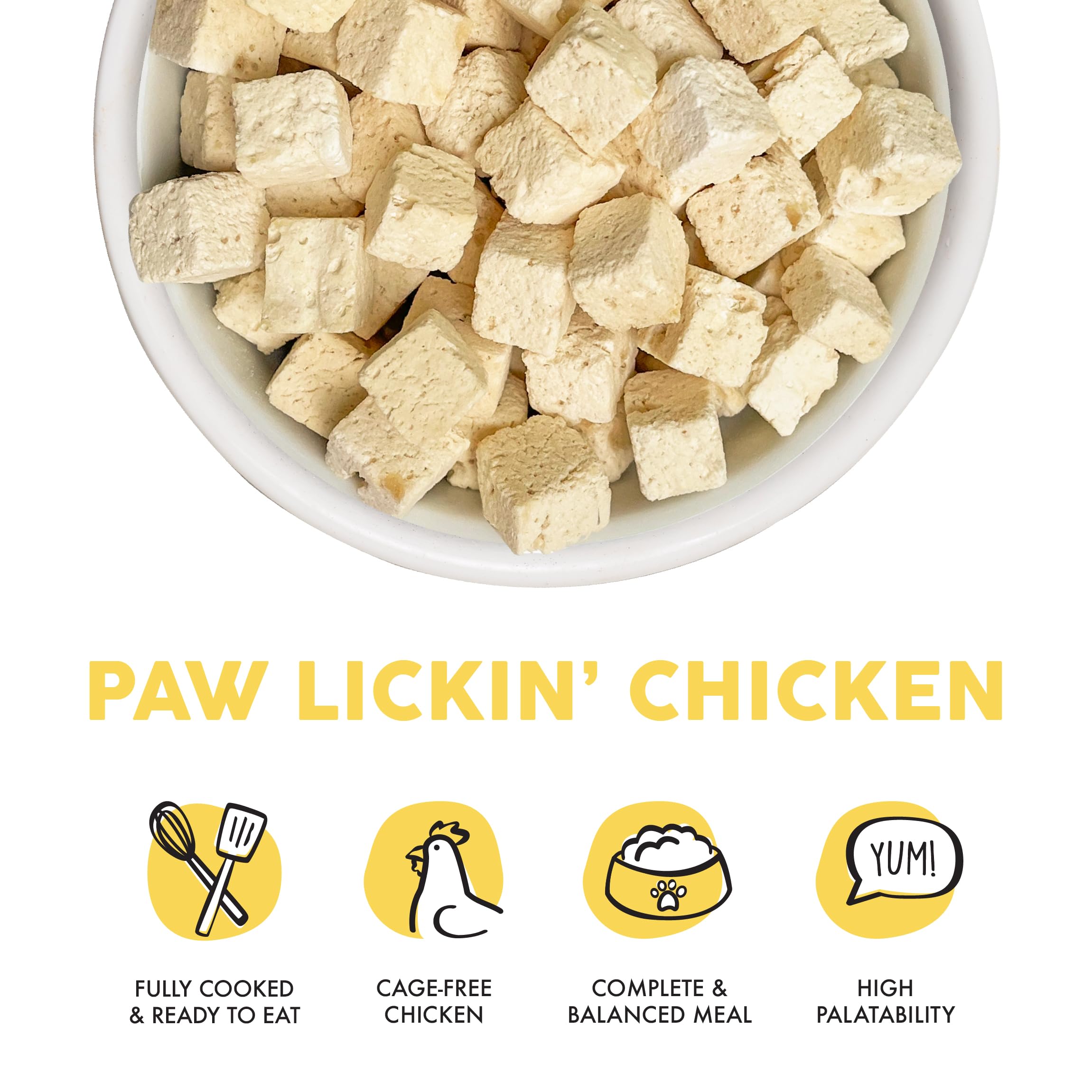 Weruva Paw Lickin' Chicken: emballage et présentation prête à l’emploi.