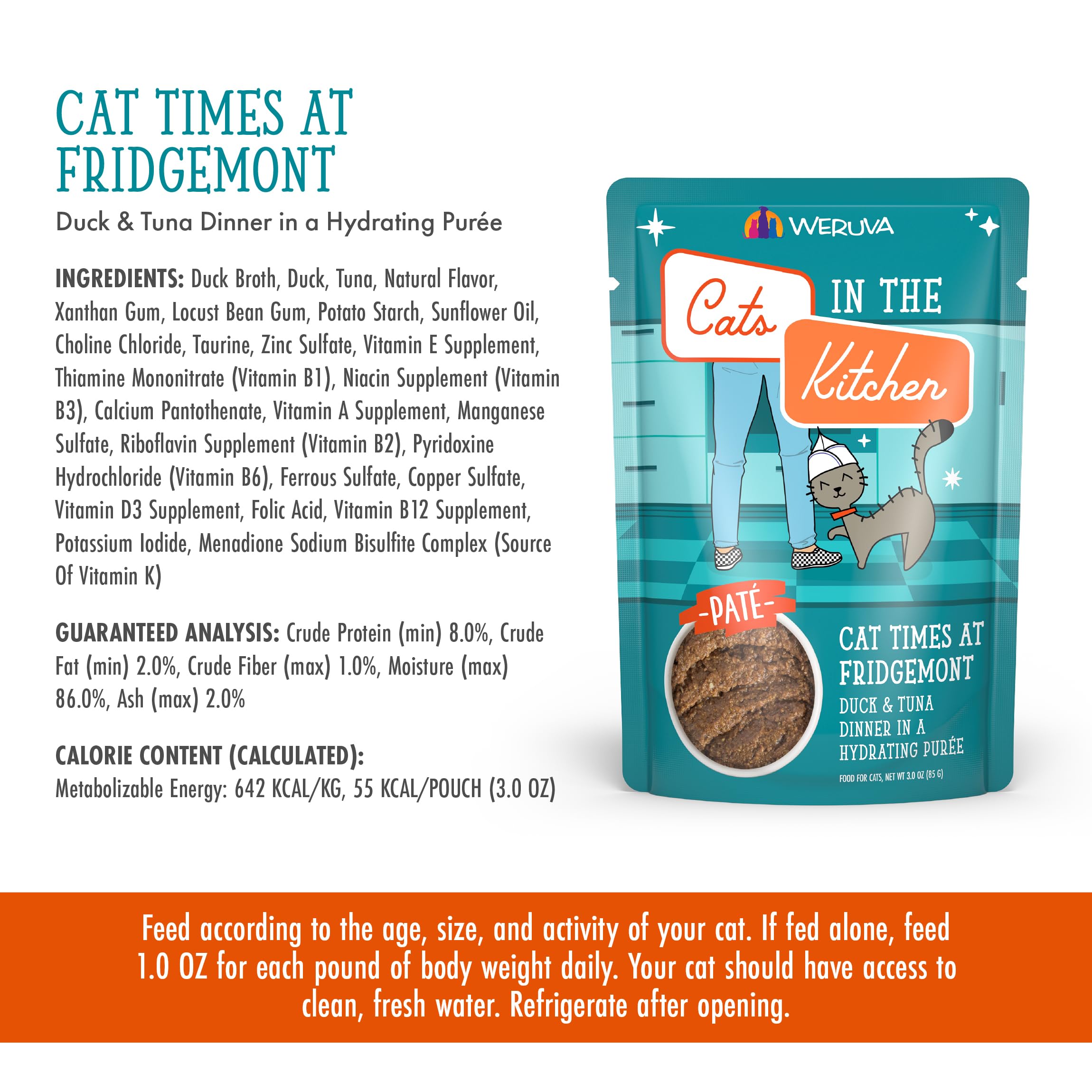 Sans carrageenan, pate Weruva Chats en Cuisine, ingrédients premium