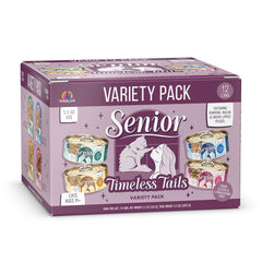 Pack Timeless Tails Weruva Senior, 12 boites, pour repas pratiques et variés.