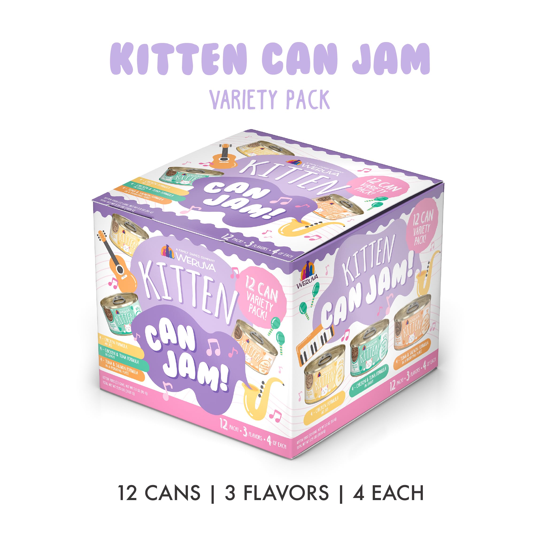 Chaton appréciant la texture pâtée Weruva Kitten Can Jam.