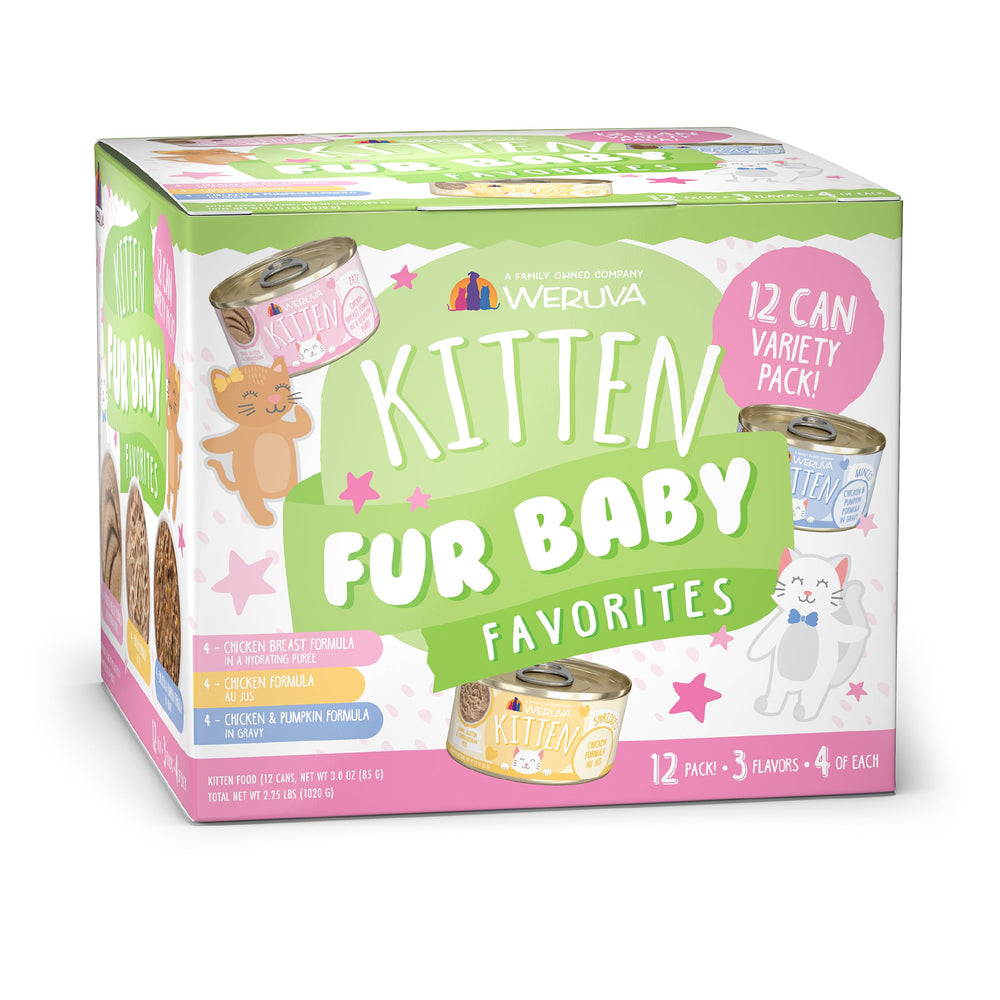 Chaton Weruva: variété de 12 boîtes 3oz pour un repas équilibré quotidien