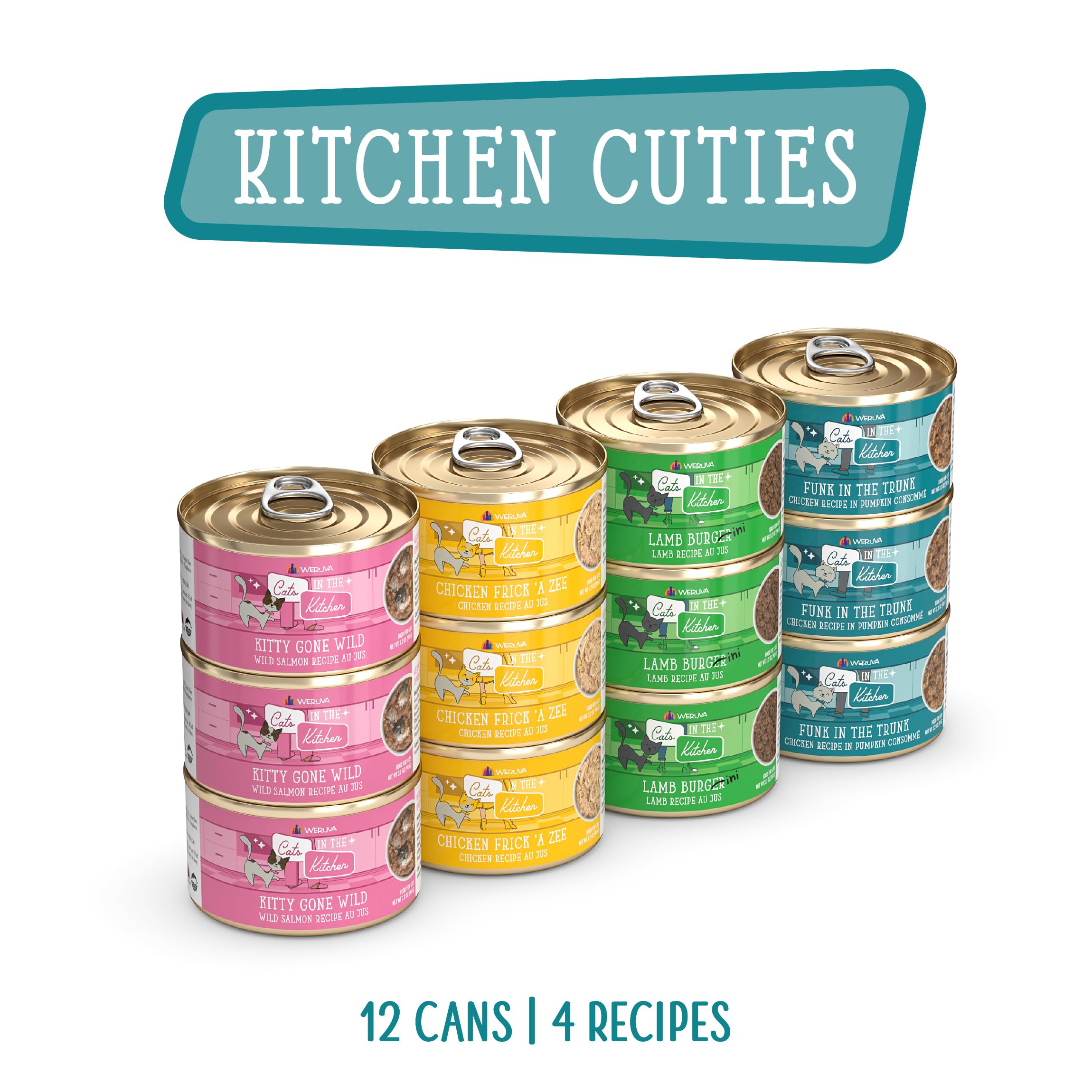 Weruva Chats dans la Cuisine – chat sauvage, bouchées riches en protéines.