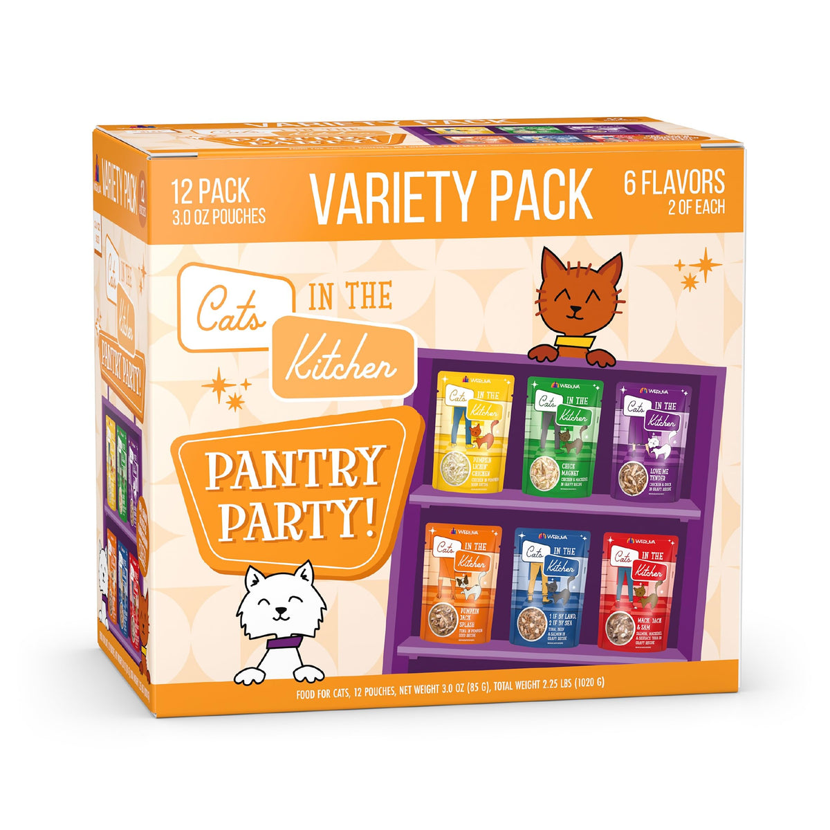 Weruva Cats in the Kitchen, poche en sauce, variété variée pour chats gourmands