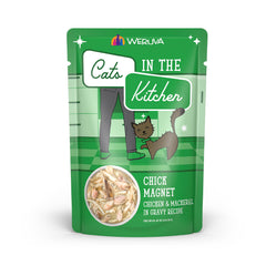 Weruva Chats en Cuisine, poulet-maquereau en sauce dans un sachet 3 oz, récompense appréciée.
