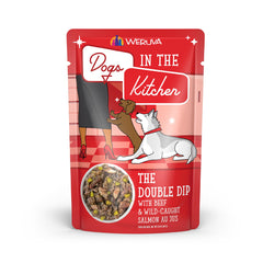 Emballage Weruva Chiens dans la Cuisine Double Dip pratique.