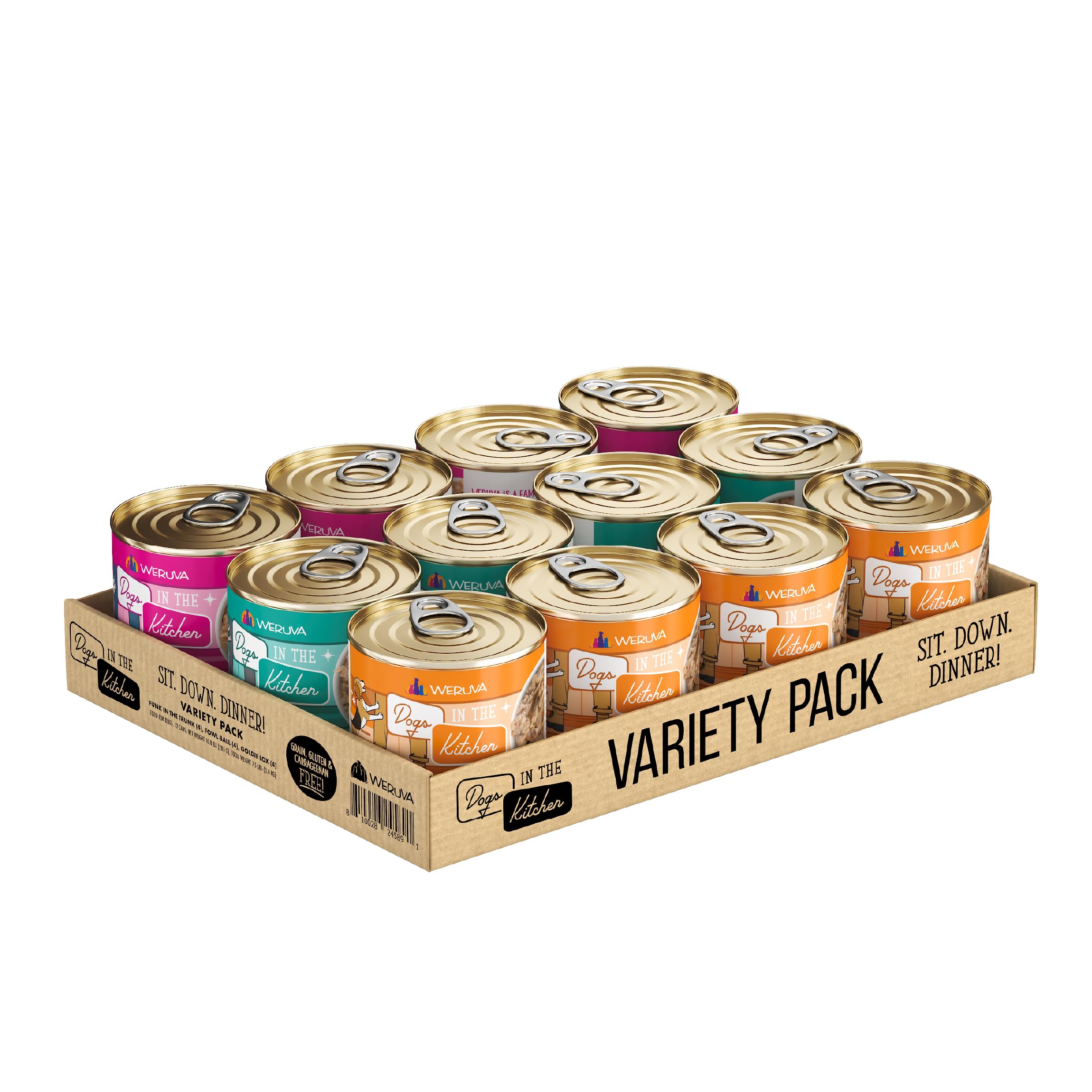 Weruva Dogs in the Kitchen Sit Down Dinner: assortiment 10oz, variété pratique pour chiens exigeants