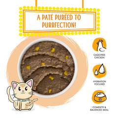 Puré de citrouille dans la paté Weruva pour douceur naturelle.