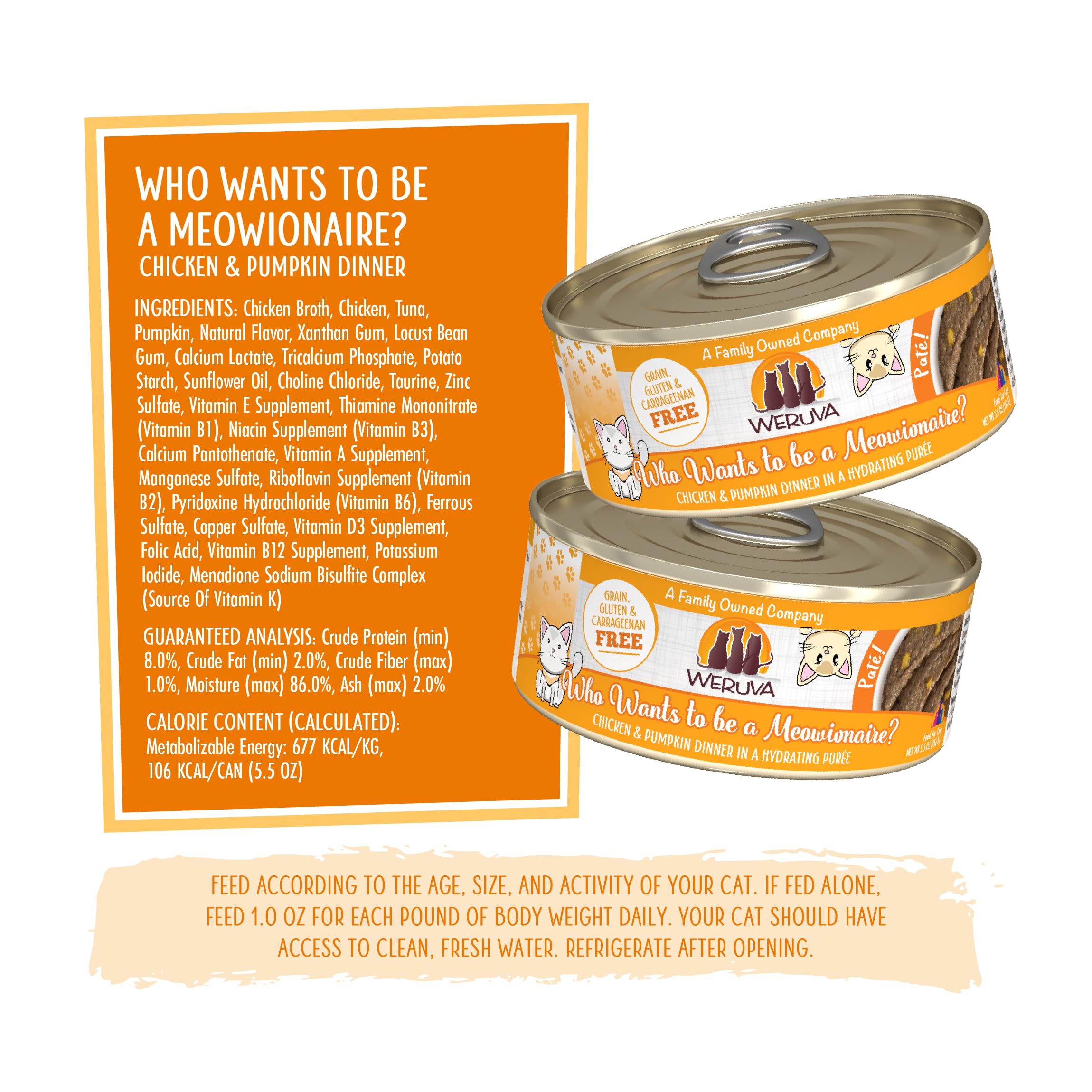 Sans additifs artificiels, paté complète pour chat adulte.