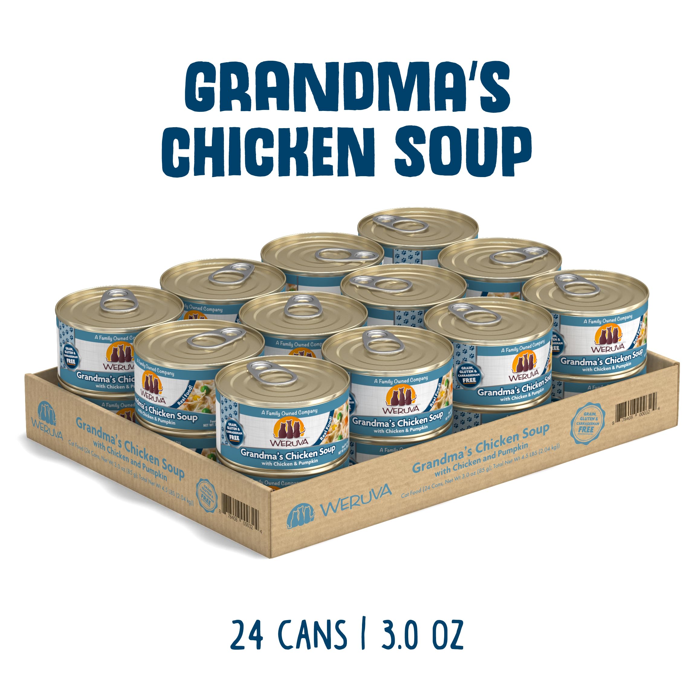Grandma’s Chicken Soup: légumes visibles et poulet cage-free dans bouillon