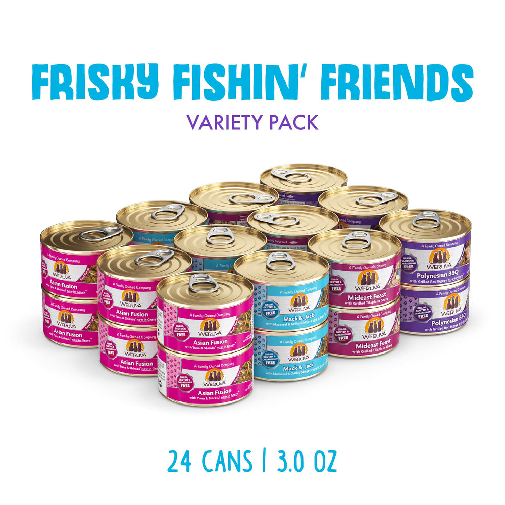 Weruva Classic Chat Mideast Feast, boîte 3 oz, poisson savoureux sans volaille, option sans céréales.