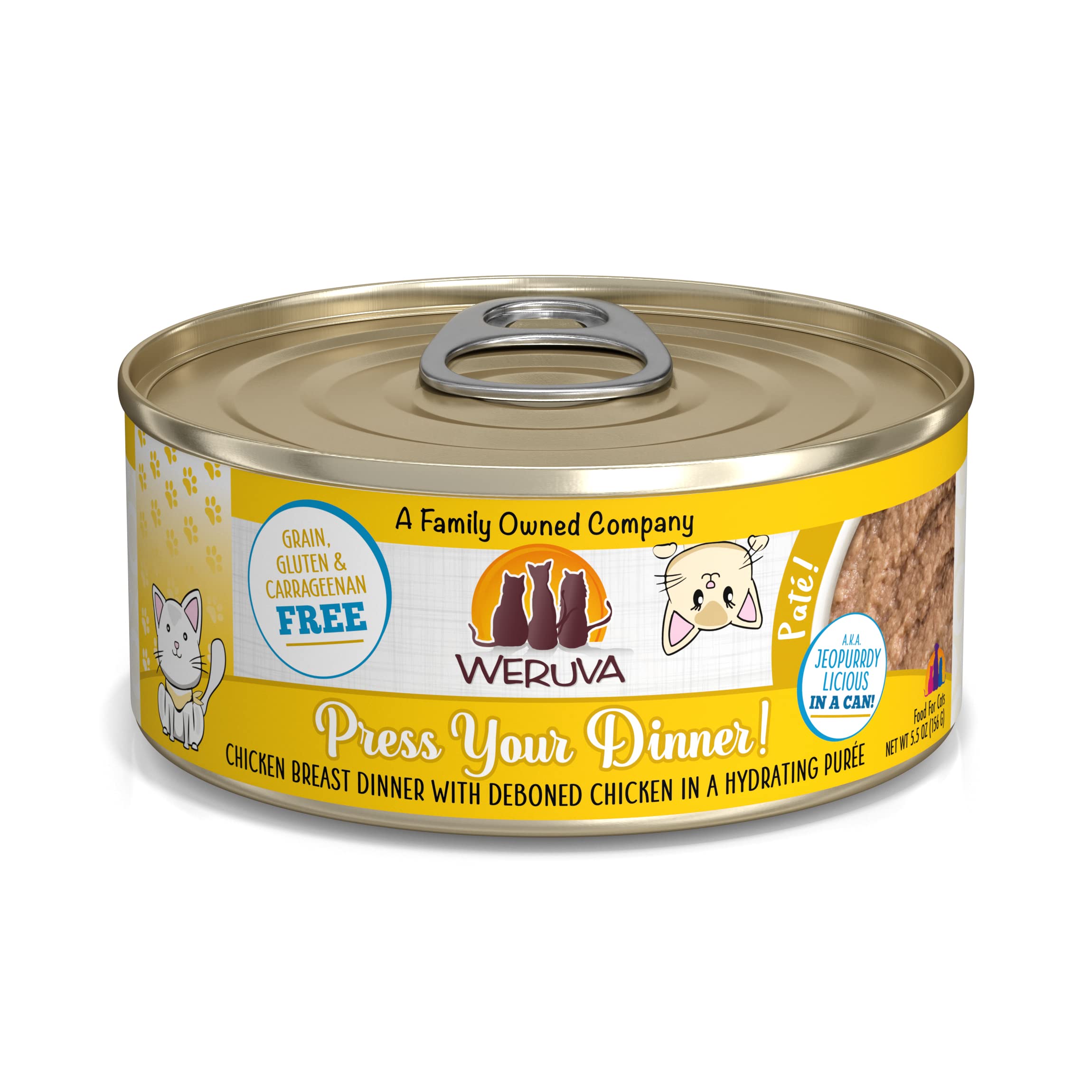 Weruva Classic Chat Pâté de Poulet Presse – service pratique et appétente