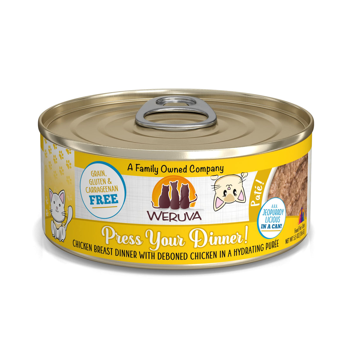 Weruva Classic Chat Pâté de Poulet Presse – service pratique et appétente